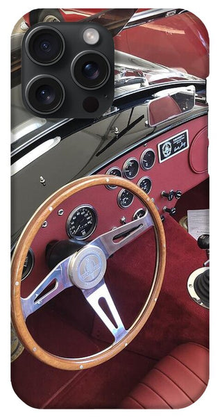 Shelby Cobra Sports Car interior - Phone Case
