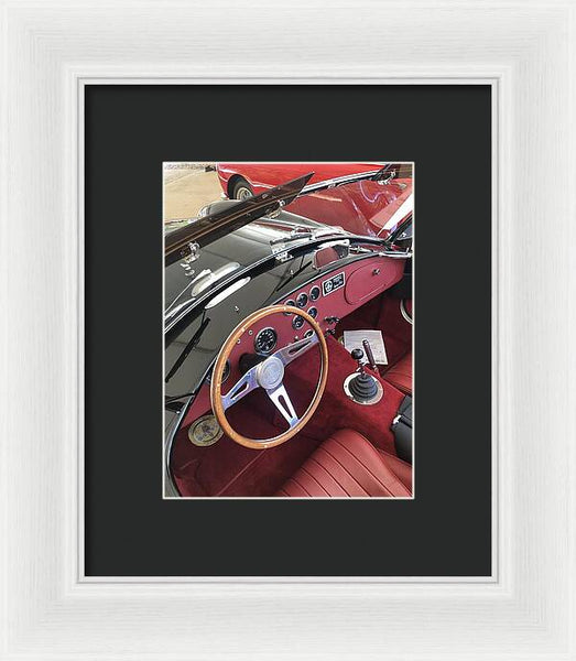 Shelby Cobra Sports Car interior - Framed Print