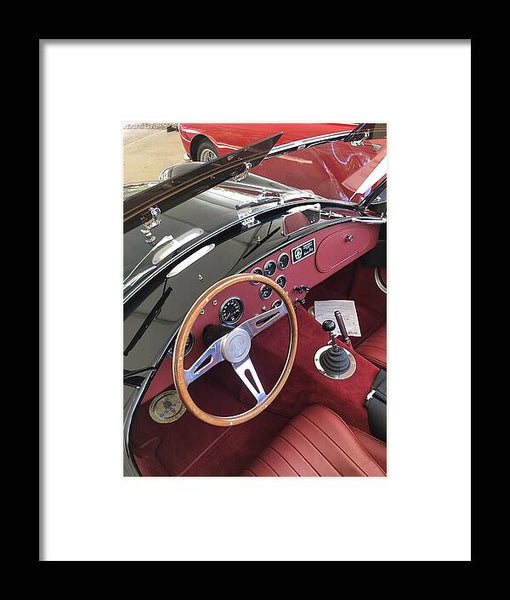 Shelby Cobra Sports Car interior - Framed Print