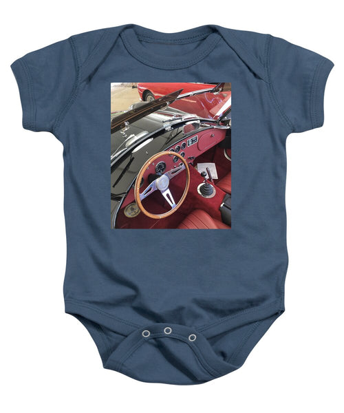 Shelby Cobra Sports Car interior - Baby Onesie