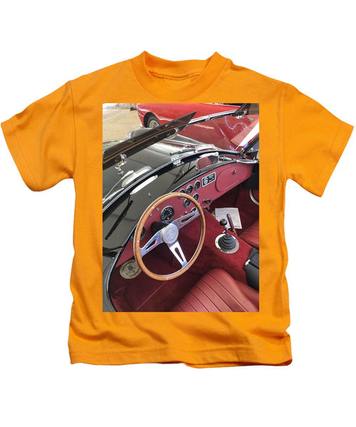 Shelby Cobra Sports Car interior - Kids T-Shirt