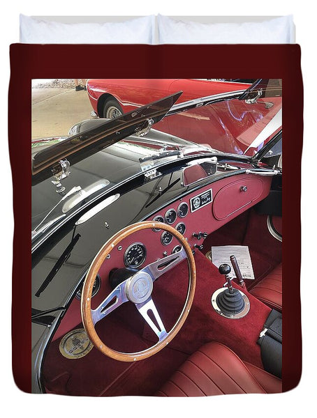 Shelby Cobra Sports Car interior - Duvet Cover