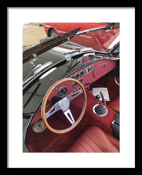 Shelby Cobra Sports Car interior - Framed Print