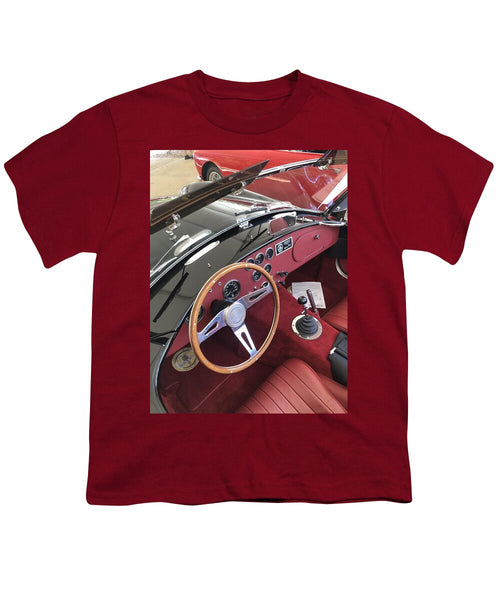 Shelby Cobra Sports Car interior - Youth T-Shirt