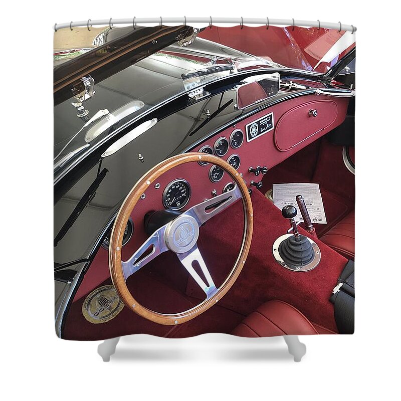 Shelby Cobra Sports Car interior - Shower Curtain