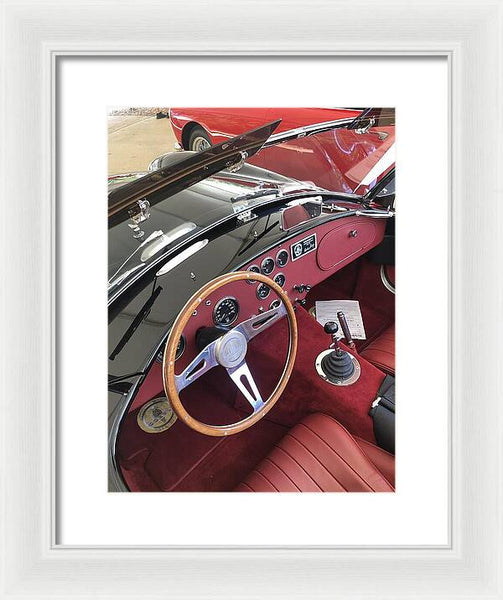 Shelby Cobra Sports Car interior - Framed Print
