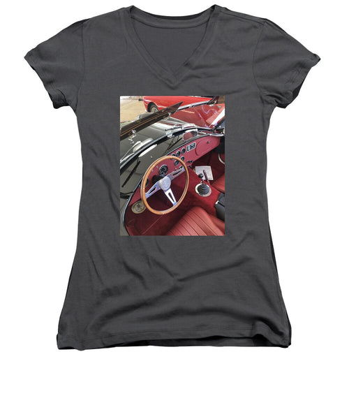Shelby Cobra Sports Car interior - Women's V-Neck