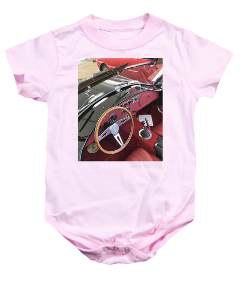 Shelby Cobra Sports Car interior - Baby Onesie