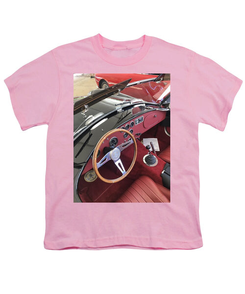Shelby Cobra Sports Car interior - Youth T-Shirt