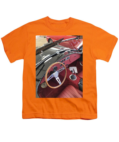 Shelby Cobra Sports Car interior - Youth T-Shirt