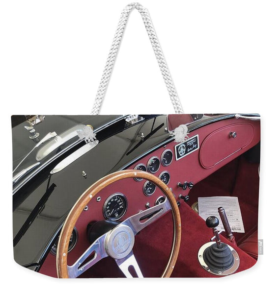 Shelby Cobra Sports Car interior - Weekender Tote Bag