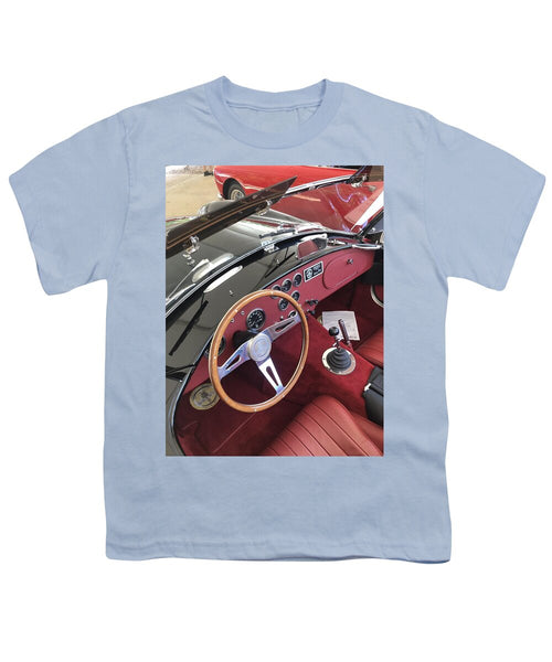 Shelby Cobra Sports Car interior - Youth T-Shirt
