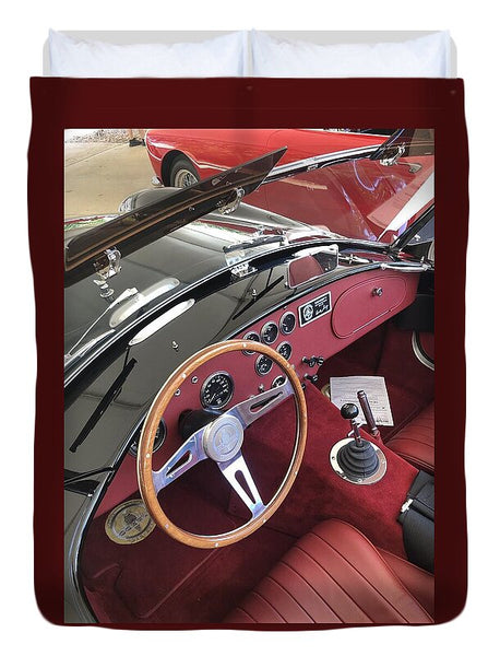 Shelby Cobra Sports Car interior - Duvet Cover