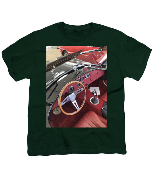 Shelby Cobra Sports Car interior - Youth T-Shirt