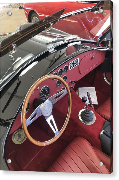 Shelby Cobra Sports Car interior - Acrylic Print