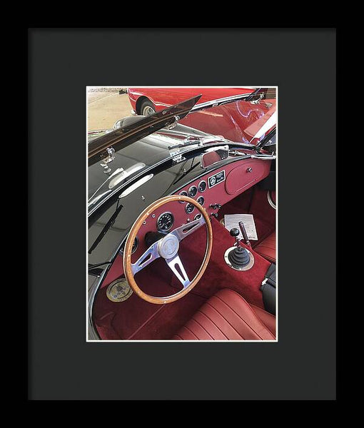 Shelby Cobra Sports Car interior - Framed Print