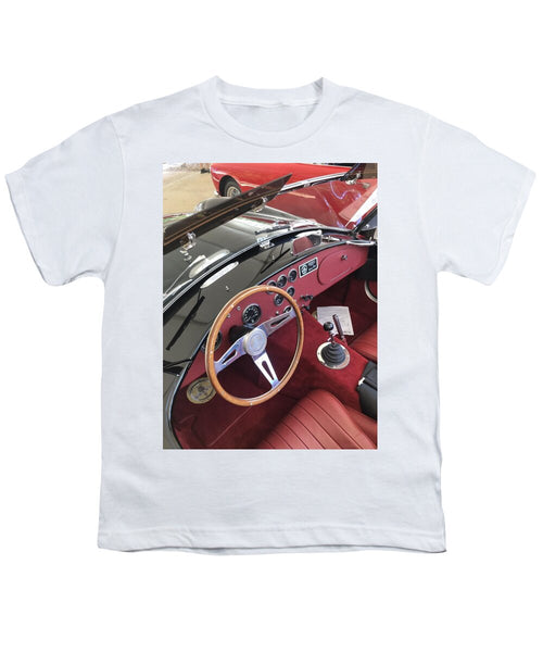 Shelby Cobra Sports Car interior - Youth T-Shirt