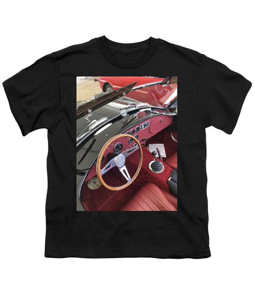 Shelby Cobra Sports Car interior - Youth T-Shirt