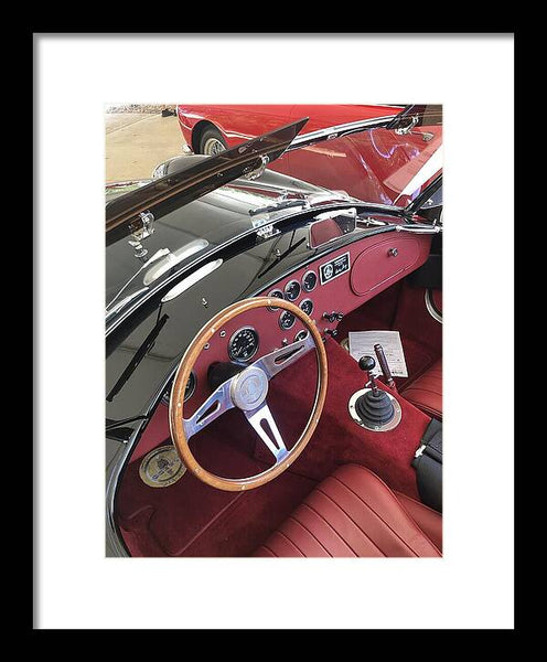 Shelby Cobra Sports Car interior - Framed Print