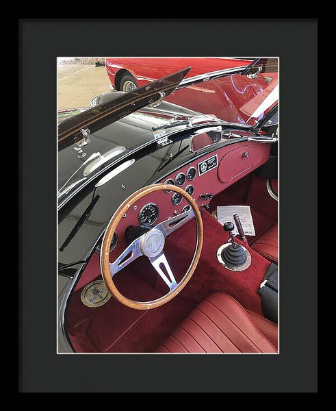 Shelby Cobra Sports Car interior - Framed Print
