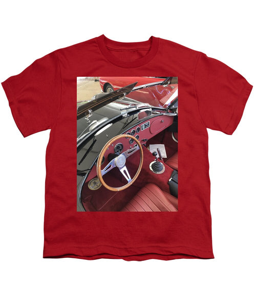 Shelby Cobra Sports Car interior - Youth T-Shirt