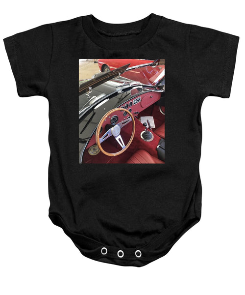 Shelby Cobra Sports Car interior - Baby Onesie
