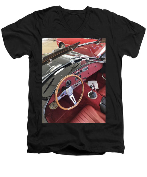 Shelby Cobra Sports Car interior - Men's V-Neck T-Shirt