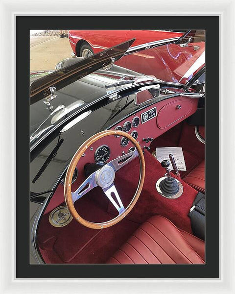 Shelby Cobra Sports Car interior - Framed Print