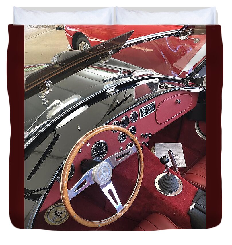Shelby Cobra Sports Car interior - Duvet Cover