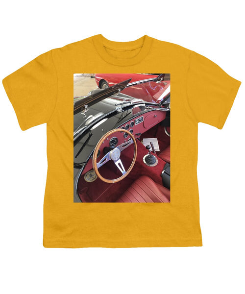 Shelby Cobra Sports Car interior - Youth T-Shirt