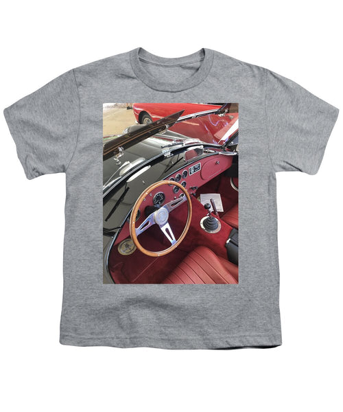 Shelby Cobra Sports Car interior - Youth T-Shirt