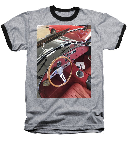 Shelby Cobra Sports Car interior - Baseball T-Shirt