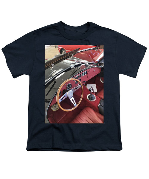 Shelby Cobra Sports Car interior - Youth T-Shirt