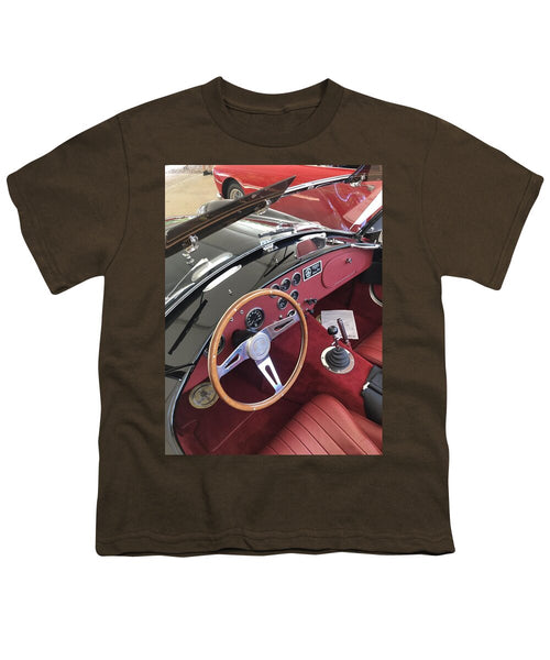 Shelby Cobra Sports Car interior - Youth T-Shirt
