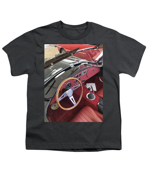 Shelby Cobra Sports Car interior - Youth T-Shirt