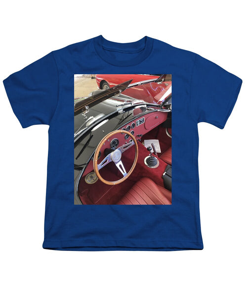 Shelby Cobra Sports Car interior - Youth T-Shirt
