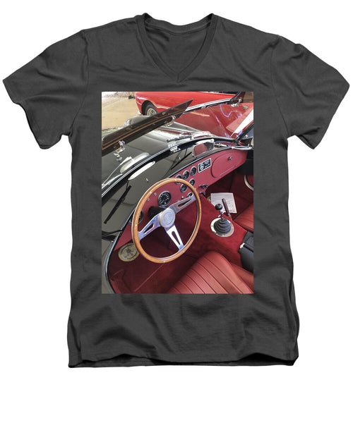 Shelby Cobra Sports Car interior - Men's V-Neck T-Shirt