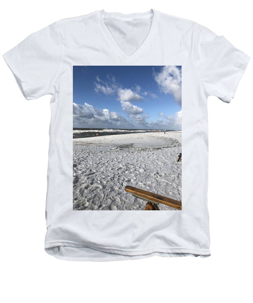 Sunny Day on a Florida Beach - Men's V-Neck T-Shirt