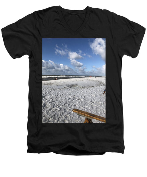Sunny Day on a Florida Beach - Men's V-Neck T-Shirt