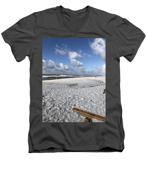 Sunny Day on a Florida Beach - Men's V-Neck T-Shirt