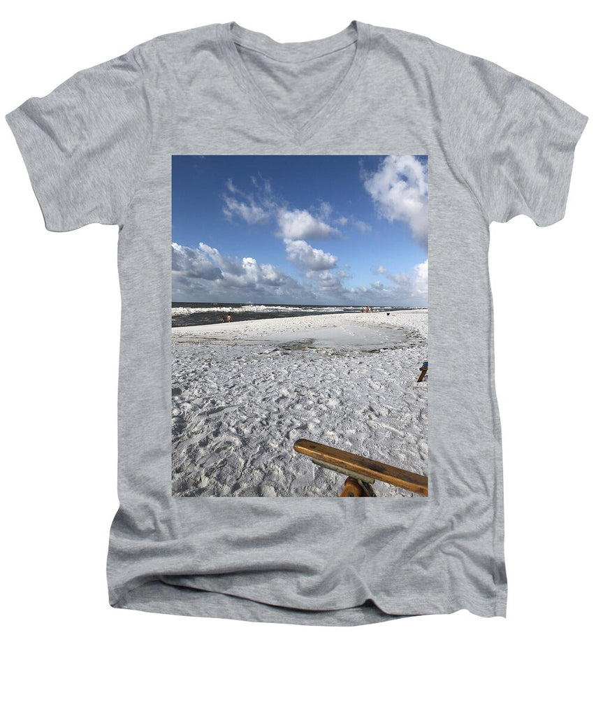 Sunny Day on a Florida Beach - Men's V-Neck T-Shirt