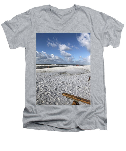 Sunny Day on a Florida Beach - Men's V-Neck T-Shirt