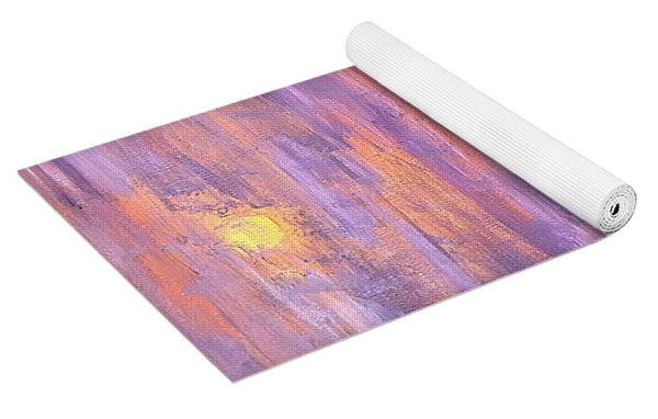 Sunset Over Rural Landscape - Yoga Mat