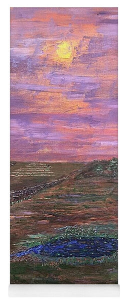 Sunset Over Rural Landscape - Yoga Mat