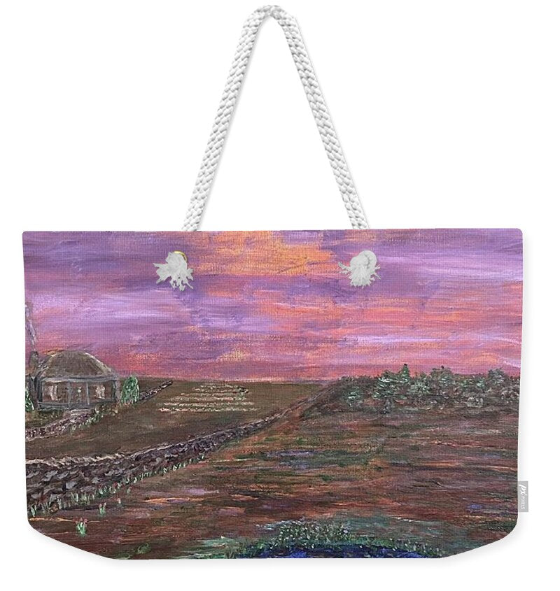 Sunset Over Rural Landscape - Weekender Tote Bag