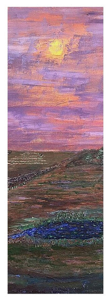 Sunset Over Rural Landscape - Yoga Mat