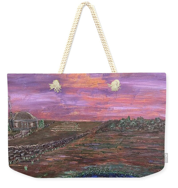 Sunset Over Rural Landscape - Weekender Tote Bag