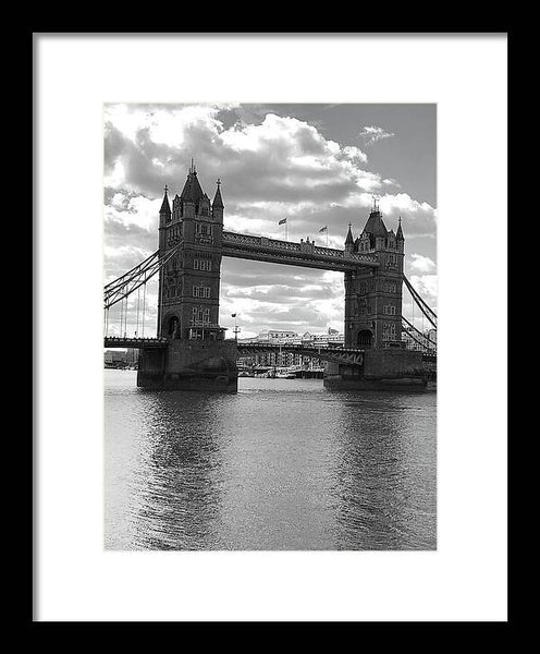 Tower Bridge in Black and White - Framed Print