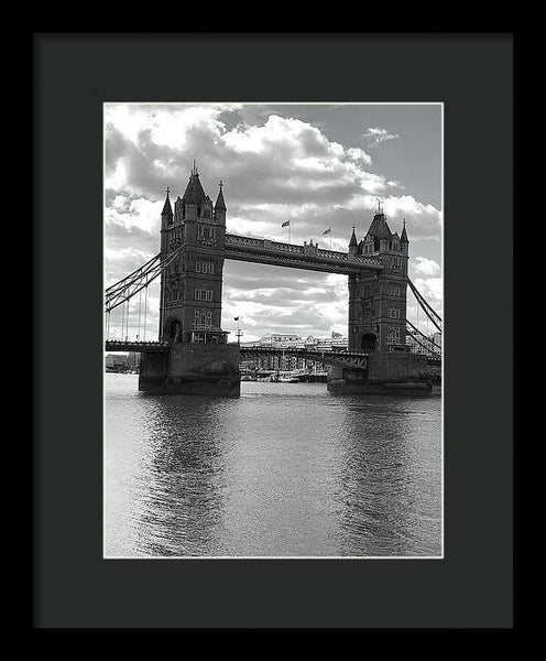Tower Bridge in Black and White - Framed Print