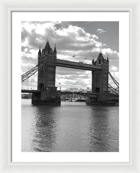 Tower Bridge in Black and White - Framed Print